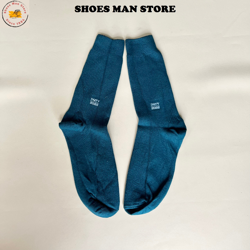 Tất Vớ Cotton Dài Màu xanh ghi