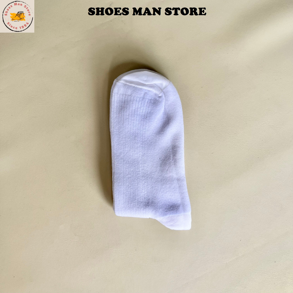 Tất Vớ Cotton Dài Màu Trắng