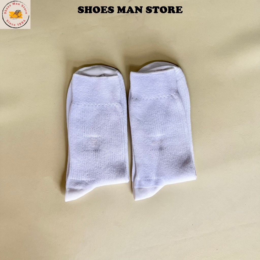 Tất Vớ Cotton Dài Màu Trắng