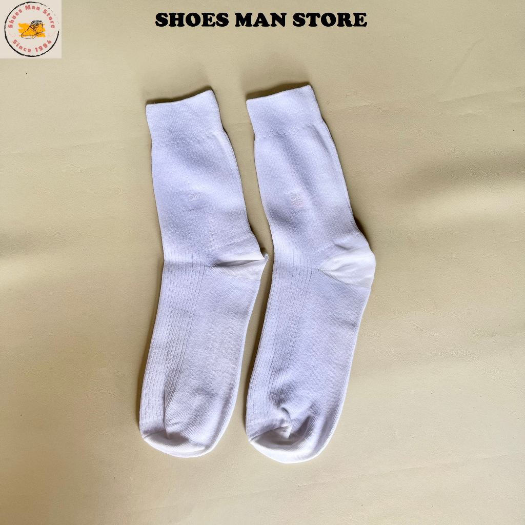 Tất Vớ Cotton Dài Màu Trắng