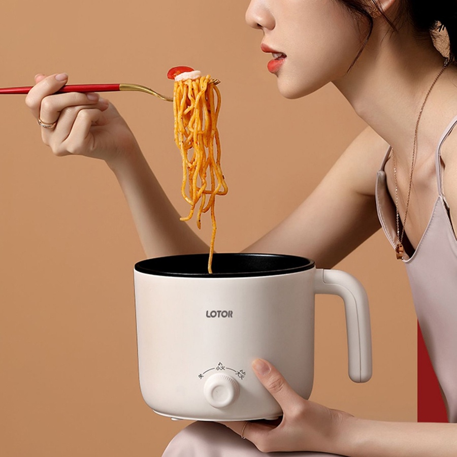 Nồi Lẩu Điện Lotor 60C-5  Cao Cấp Kèm Xưởng Hấp Dung Tích 1,2L Hấp, Chiên, Xào, Luộc