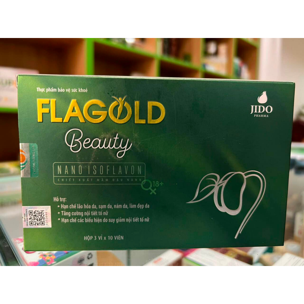 Viên uống mầm đậu nành Flagold Beauty hộp 30 viên – Hỗ trợ tăng cường nội tiết tố nữ