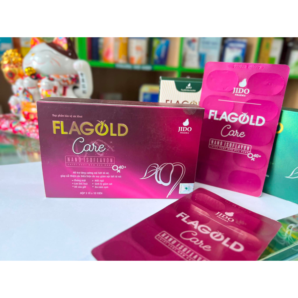 Viên uống đẹp da FLAGOLD CARE hộp 30 viên – Giúp trắng da, mờ thâm sạm, tăng cường nội tiết tố