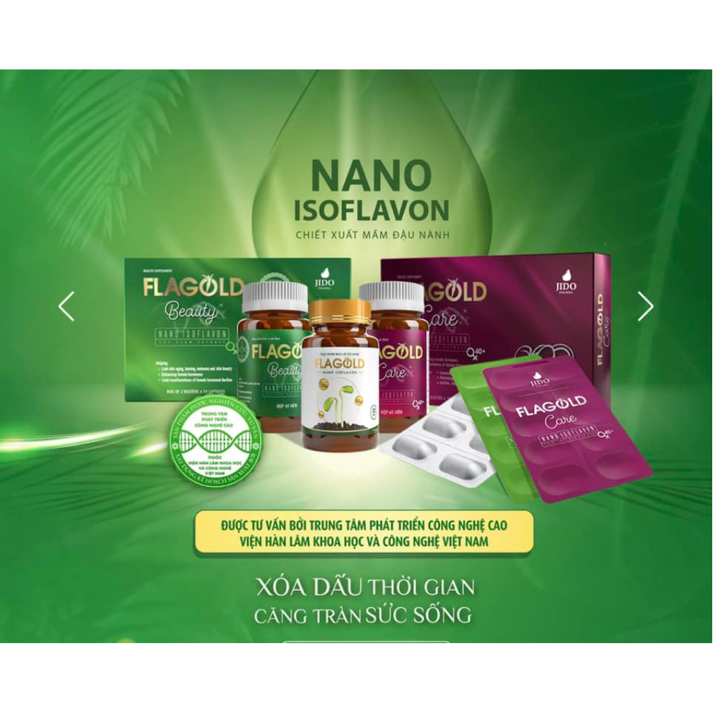Viên uống đẹp da FLAGOLD CARE hộp 30 viên – Giúp trắng da, mờ thâm sạm, tăng cường nội tiết tố