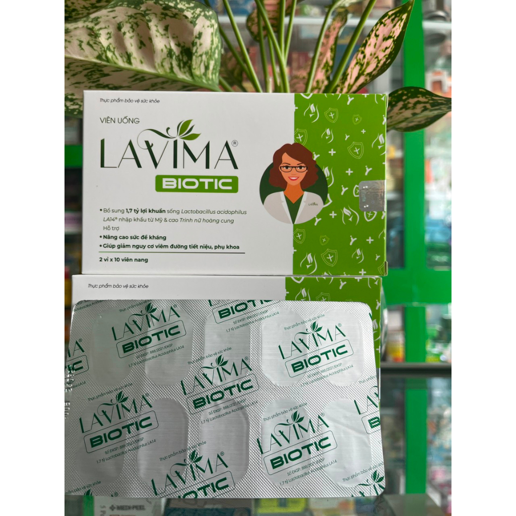 Viên uống Lavima Biotic - Giúp bổ sung men vi sinh cho vùng kín - Hộp 20 viên - NT Bình an