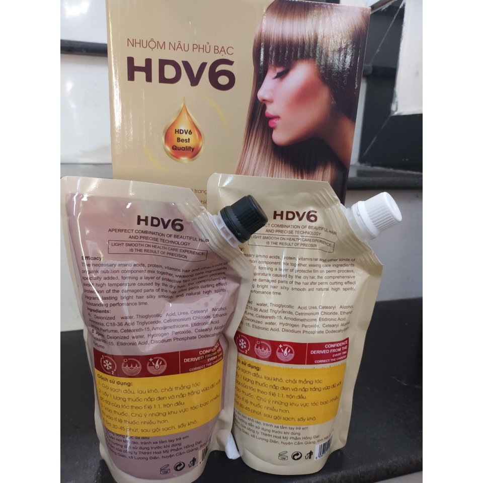 Nhuộm đen New Kafen phủ bạc không dính da đầu