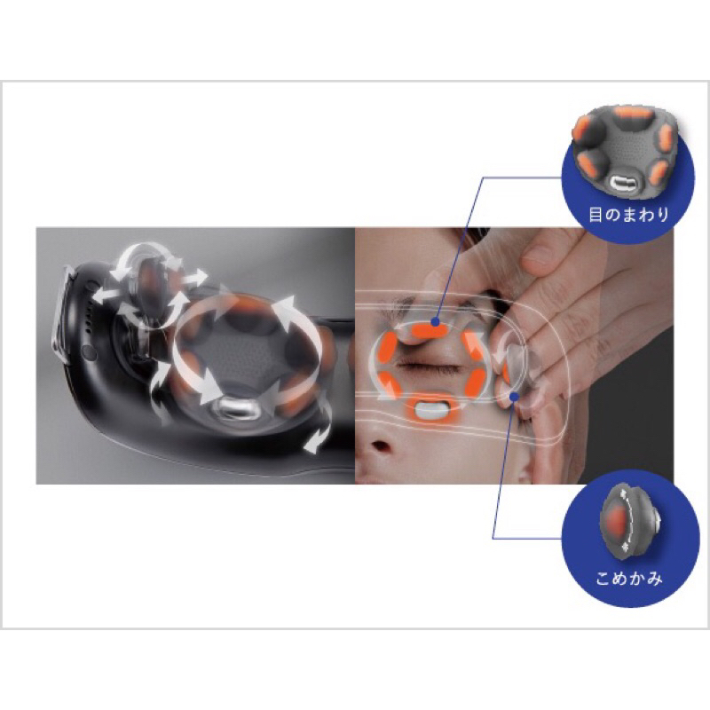 Máy massage mắt Nhật nội địa Mono louders, hàng cao cấp ray bóp mắt như tay người bóp