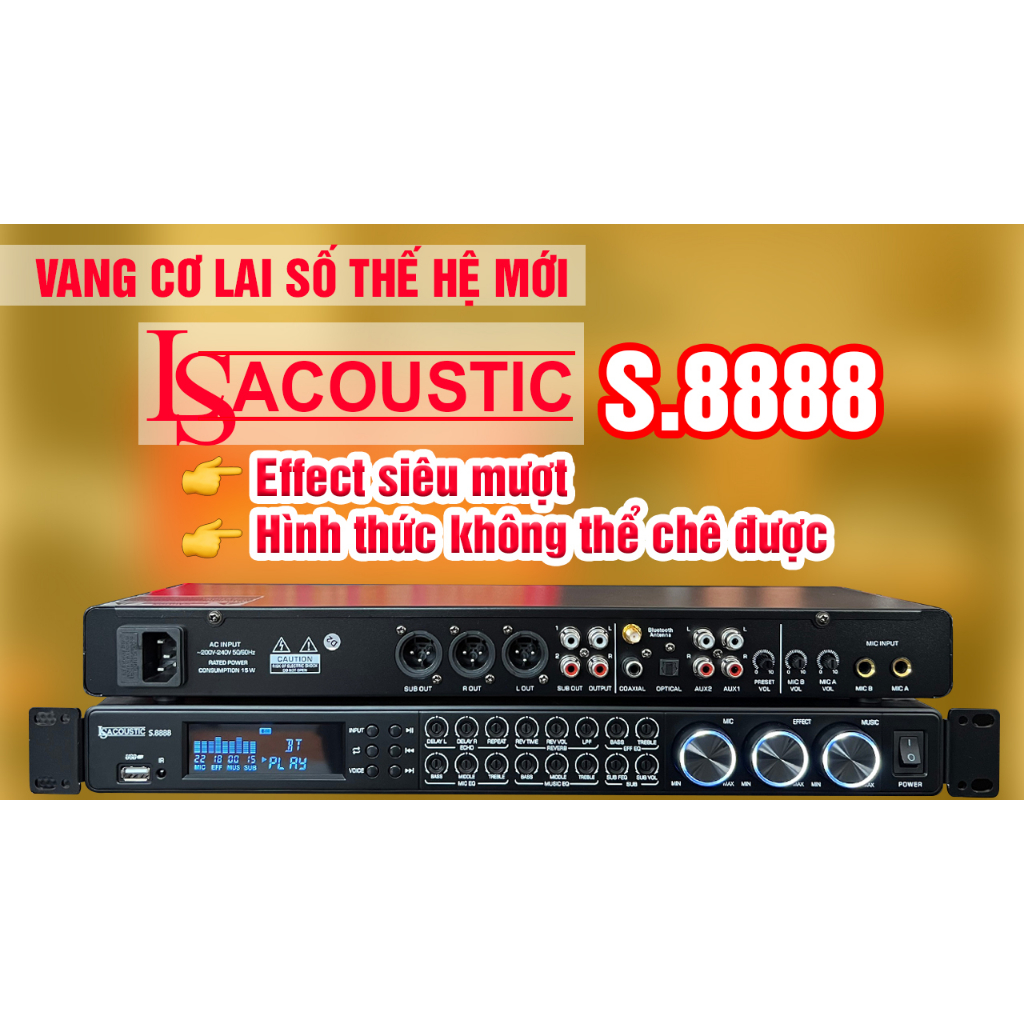 Vang cơ lai số LS Acoustic S.8888 thế hệ mới - công nghệ hiện đại 2023 Echo + Reverb siêu mượt