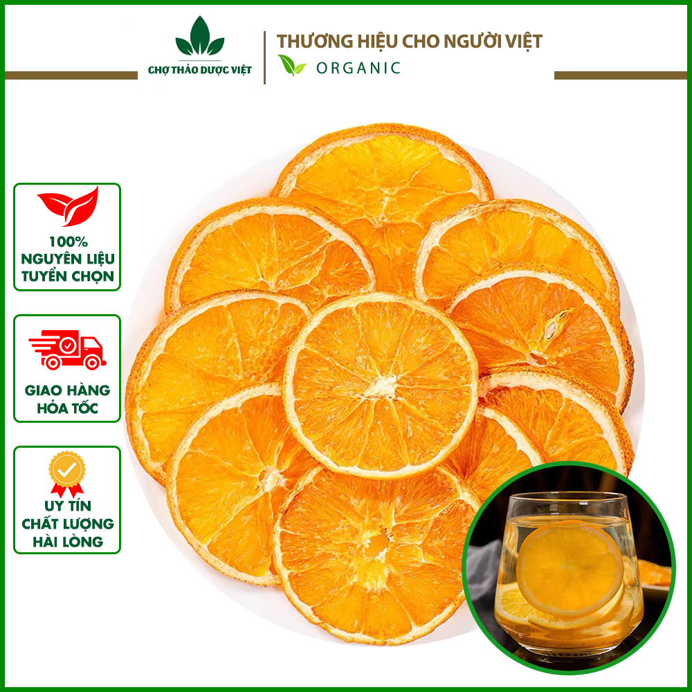 Cam khô 1kg, cam vàng nguyên lát, sấy lạnh, dùng pha trà, detox, decor, trang trí - Chợ Thảo Dược Việt
