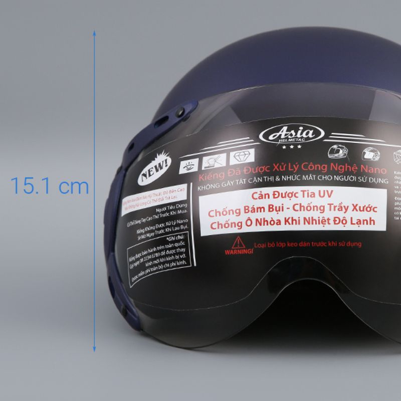 Nón bảo hiểm Asia 1/2 nữa đầu có kính, mũ bảo hiểm ASIA MT105K