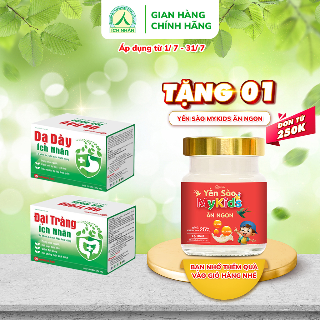 Combo Đại Tràng Và Dạ Dày Ích Nhân Hỗ Trợ Bảo Vệ Hệ Tiêu Hóa Giảm Đau Bụng, Đầy Hơi, Viêm Loét Dạ Dày
