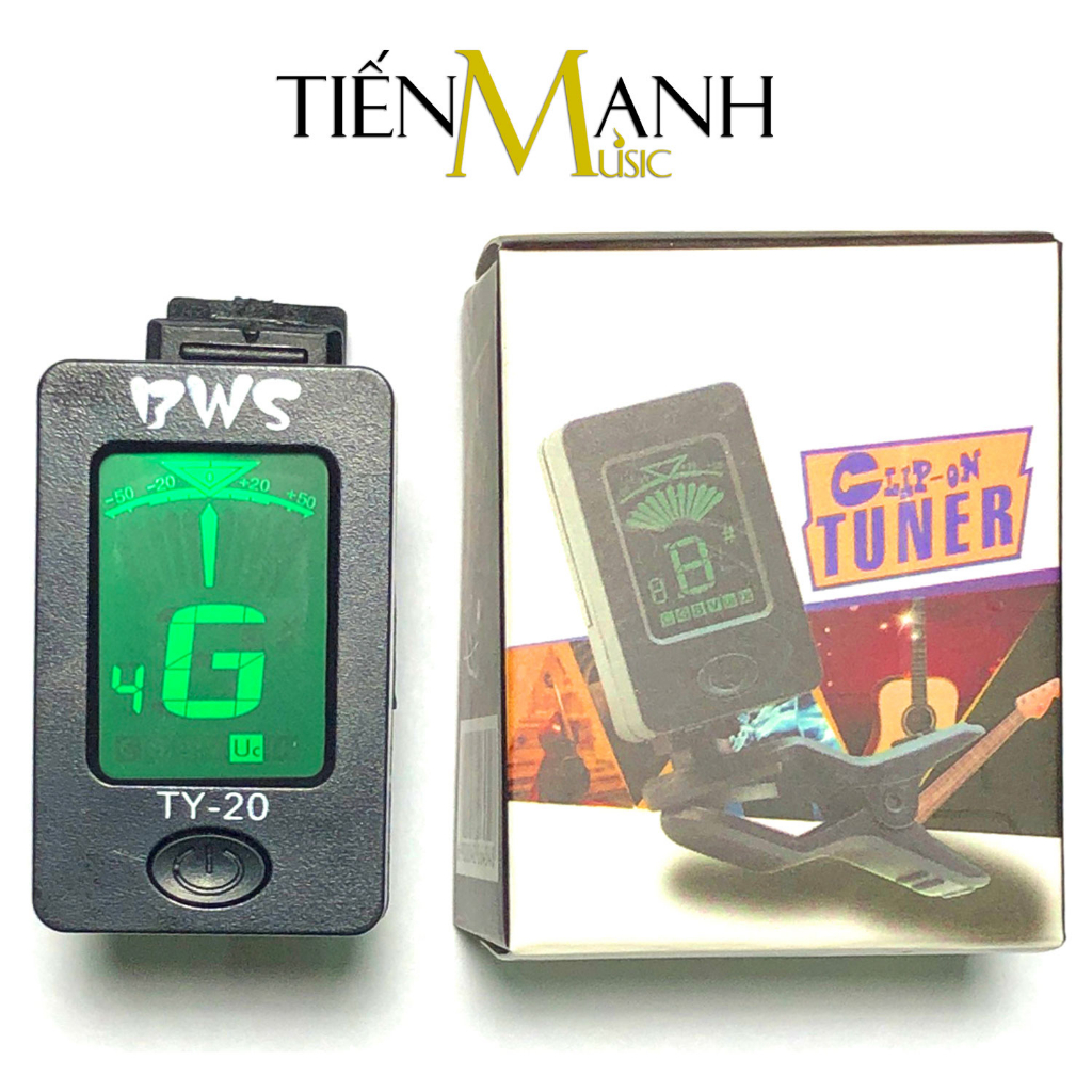 Máy lên dây Đàn Guitar, Ukulele, Violin Tuner BWS TY-20 Chỉnh âm Bass, Chromatic Tuning Ghi-ta Acoustic, Classic TY20