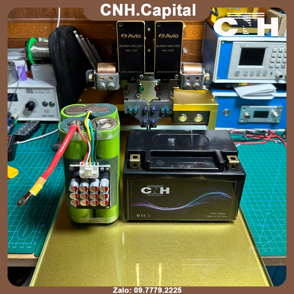 Bình ắc quy Lithium 12V - 15Ah thay thế cho Ắc quy xe máy