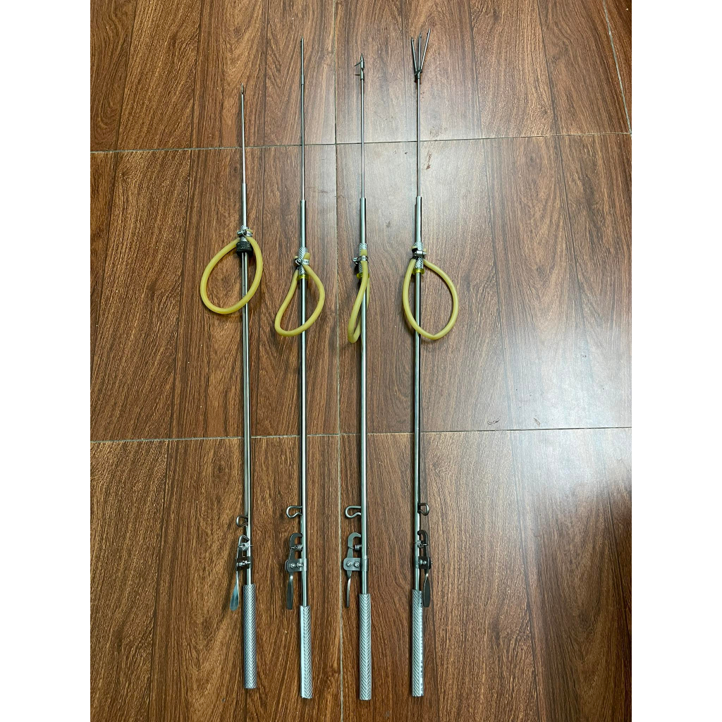 Tông băn cá, phóng băn cá lặn dưới nước băn, làm bằng inox, dài 95cm có 4 loại mũi