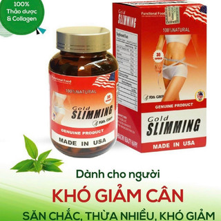 VIÊN UỐNG GIẢM CÂN DÀNH CHO CƠ ĐỊA KHÓ GIẢM GOLD SLIMMING CỦA MỸ HỘP 30 VIÊN