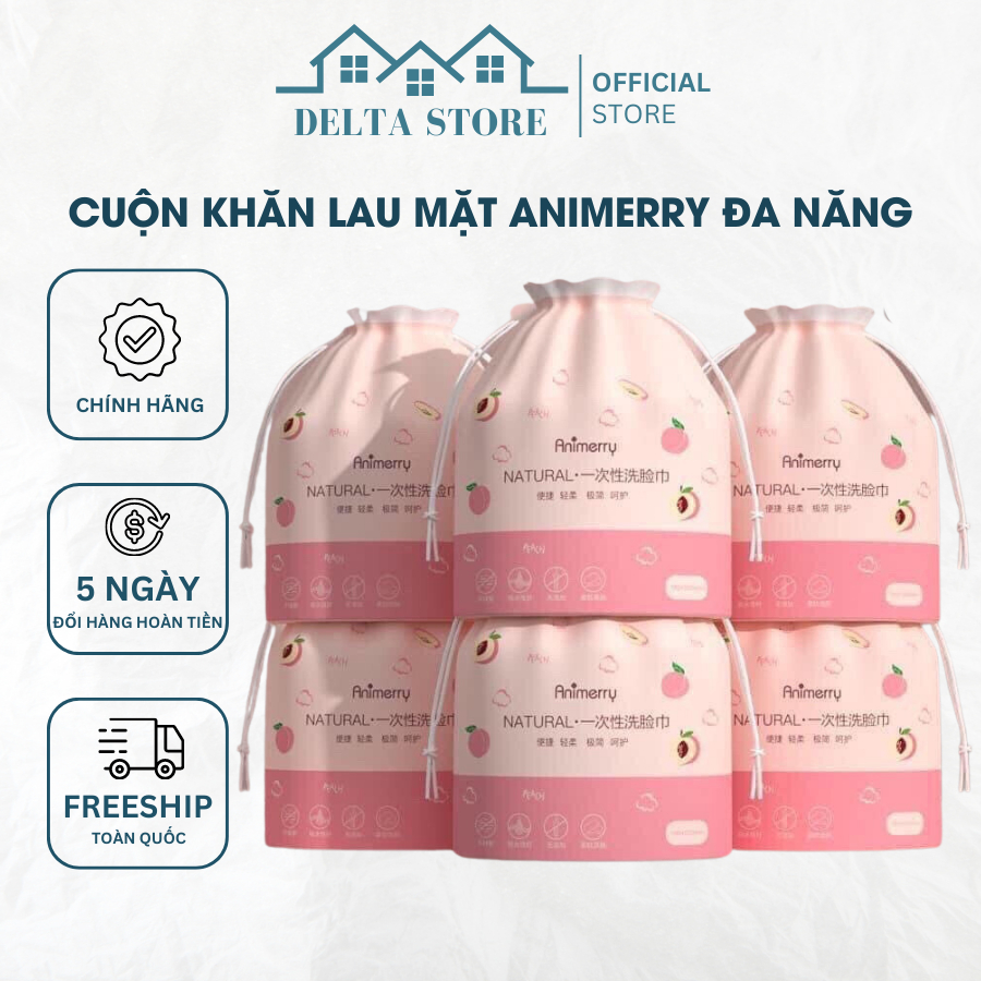 Khăn Lau Mặt, Giấy Lau Mặt Dùng Một Lần Animerry Chất Liệu Cao Cấp, Siêu Mềm Siêu Dai, An Toàn Cho Mọi Loại Da