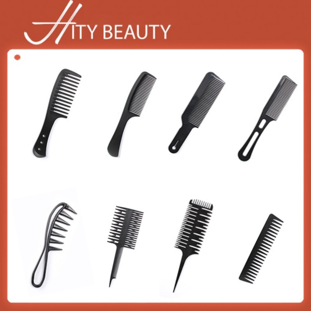 [Full set] Lược nhựa chải tóc gỡ rối thiết kế răng cưa,chải tóc xoăn tạo kiểu tóc - Hity Beauty