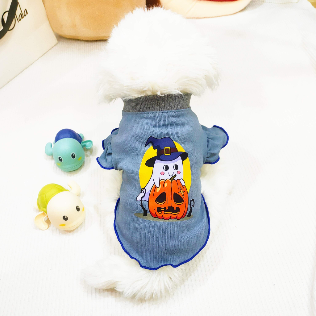 Áo thun xám Halloween dành cho thú cưng, Đồ hóa trang Halloween dành cho chó mèo LaLi Petfashion