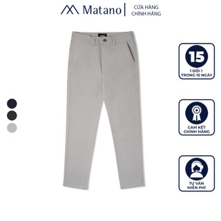 Quần kaki nam MATANO QK018 kiểu dáng dài trơn, form slimfit tôn dáng, vải kaki dày dặn, co giãn tốt, mềm mại, trẻ trung