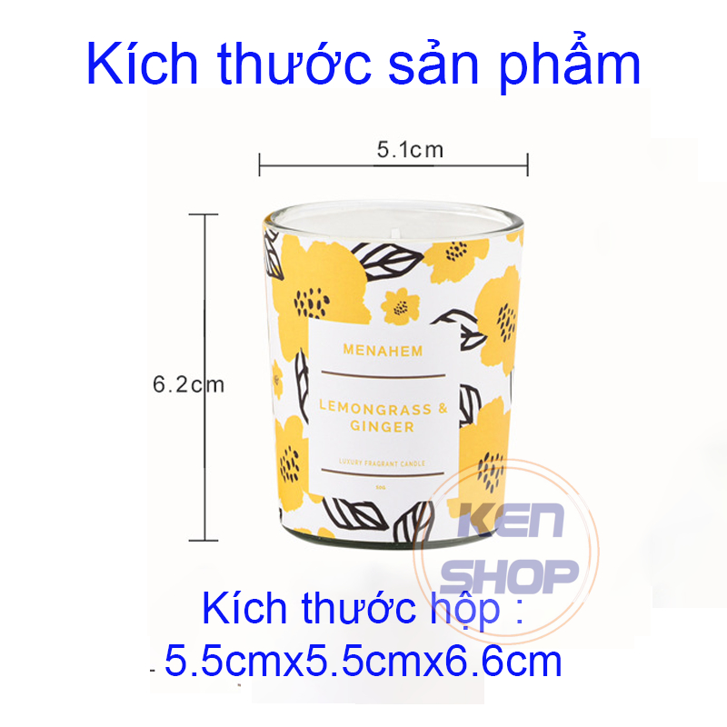 Nến Thơm Bông Hoa - Không Khói, Sáp Đậu Nành Thơm - Nến Tinh Dầu Thơm Mát