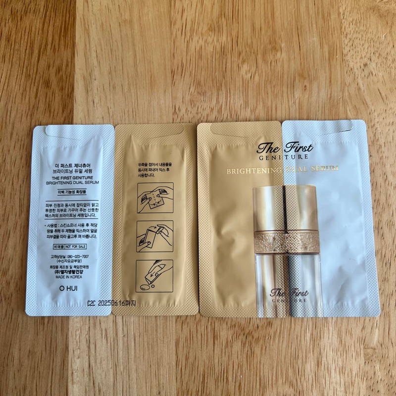 Gói Huyết Thanh Dưỡng Trắng Ohui The First Căng Bóng Da, Mờ Thâm Nám - OHui The First Geniture Brightening Dual Serum