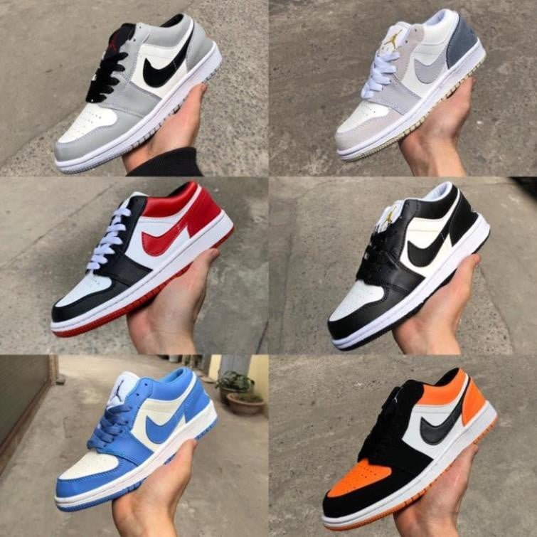 Giày Thể thao nam nữ sneaker,Giay j1 cổ thấp các màu đế đúc cao cấp