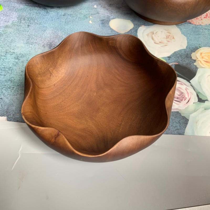 Bát Gỗ Hoa Sen Màu óc chó đẹp Vitrapro