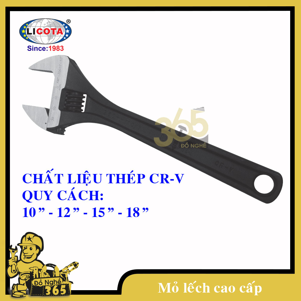 Mỏ lết cao cấp 10" (250MM) LICOTA