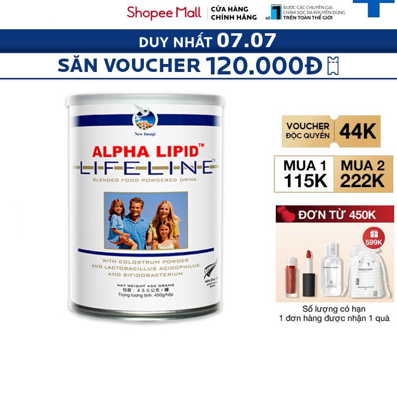 Sữa non Alpha Lipid Lifeline 450g chính hãng New Zealand nguyên mã code