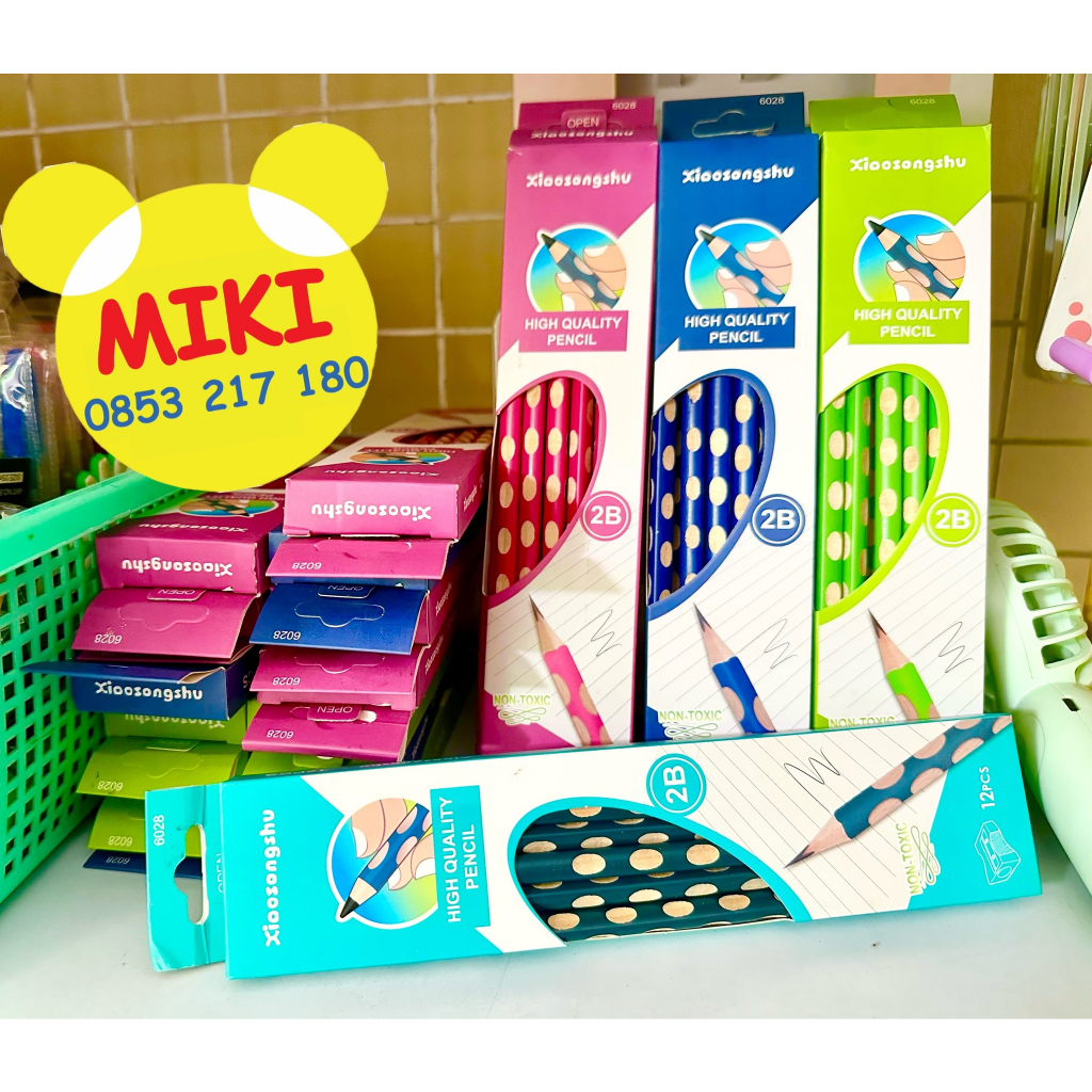 Bút Chì 2B Định Vị Tư Thế Cầm (hộp) - Đồ dùng dạy học Miki