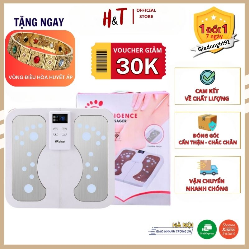 Máy massage chân xung điện EMS thông minh cao cấp - Thảm mát xa bàn chân 50 cấp độ Giảm Đau Mỏi Bàn Chân, Đau Mỏi, Tê Bì