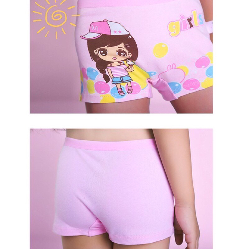 Quần lót cho bé gái từ 8-38kg, cotton thoáng mát Q23