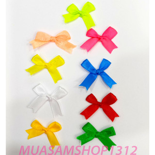 Nơ lụa nhí 3 x 4 cm / túi 20 nơ - nơ lụa nhí nhiều màu đẹp dùng trang trí hoặc làm phụ kiện handmade.