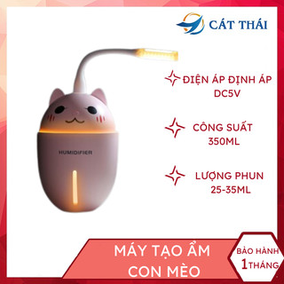 Máy Tạo Ẩm Phun Sương khuếch tán MINI HUMIDIFIER Cát Thái kết nối USB hoạt động bù nước tạo ẩm mô hình nhỏ không gây ồn