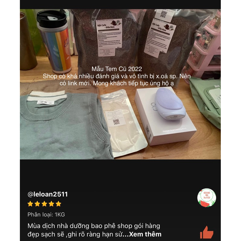 BỘT CÀ PHÊ DỪA TẨY DA CHẾT TRẮNG DA