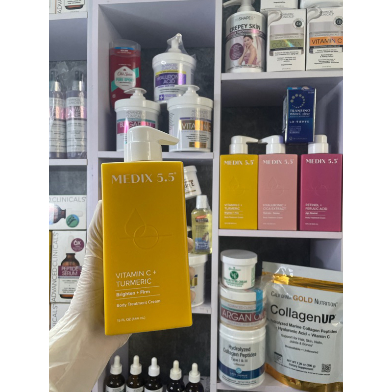 Kem pH5.5 Vitamin C + Turmeric Cream Vitamin C &  nghệ 444ml nâng tone phục hồi Medix5.5