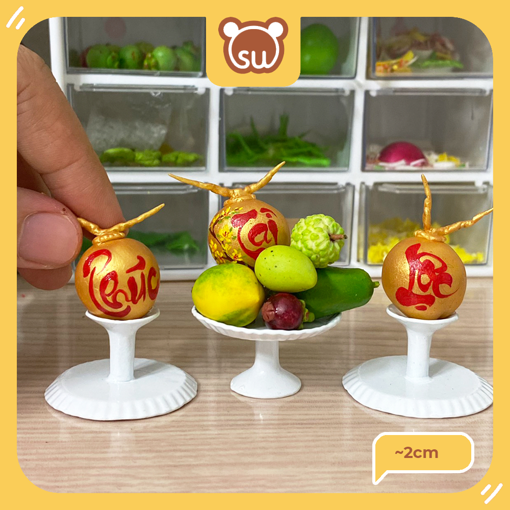 Mô hình trái dừa chưng tết (1 trái dừa ), minifood/miniature, đồ ăn tí hon, đồ ăn mini mô hình cho búp bê