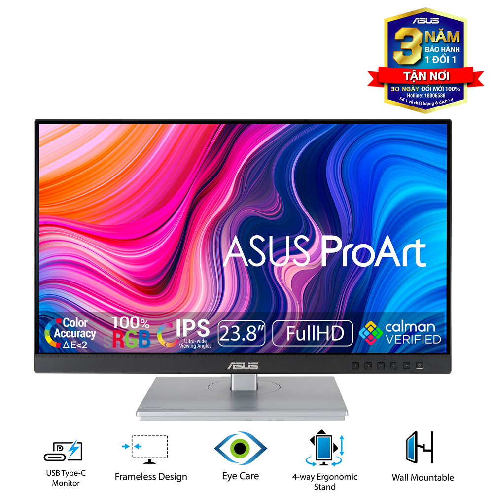 [TẶNG ADOBE] Màn Hình Chuyên Đồ Họa ASUS ProArt PA247CV 23.8" IPS 100% sRGB 100%