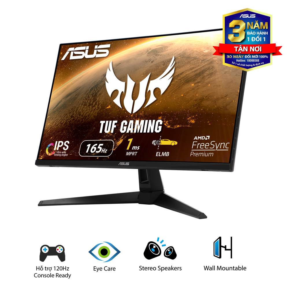 Màn Hình Game ASUS TUF Gaming VG279Q1A 27" IPS 165Hz 1ms MPRT G-SYNC Compatible