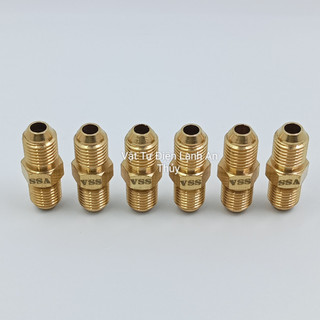Khớp nối ống đồng 2 đầu phi 6 - Nối 2 đầu côn lồi ống đồng phi 6 - đầu nối ống đồng - Hai đầu lã ống đồng phi 6