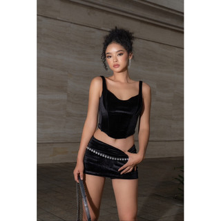 Elys skirt - chân váy nhung - hàng thiết kế cao cấp - chân váy ngắn