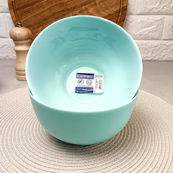 Bộ bát cơm thủy tinh Luminarc Diwali Light Turquoise 6 chiếc 12cm P9201*6 | Hàng chính hãng