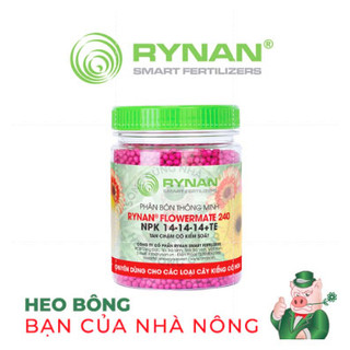 Phân tan chậm rynan 240 chuyên bón cây hoa hồng và kiếng có hoa ra bông - lâu tàn -tan chậm 3 tháng (hủ 150