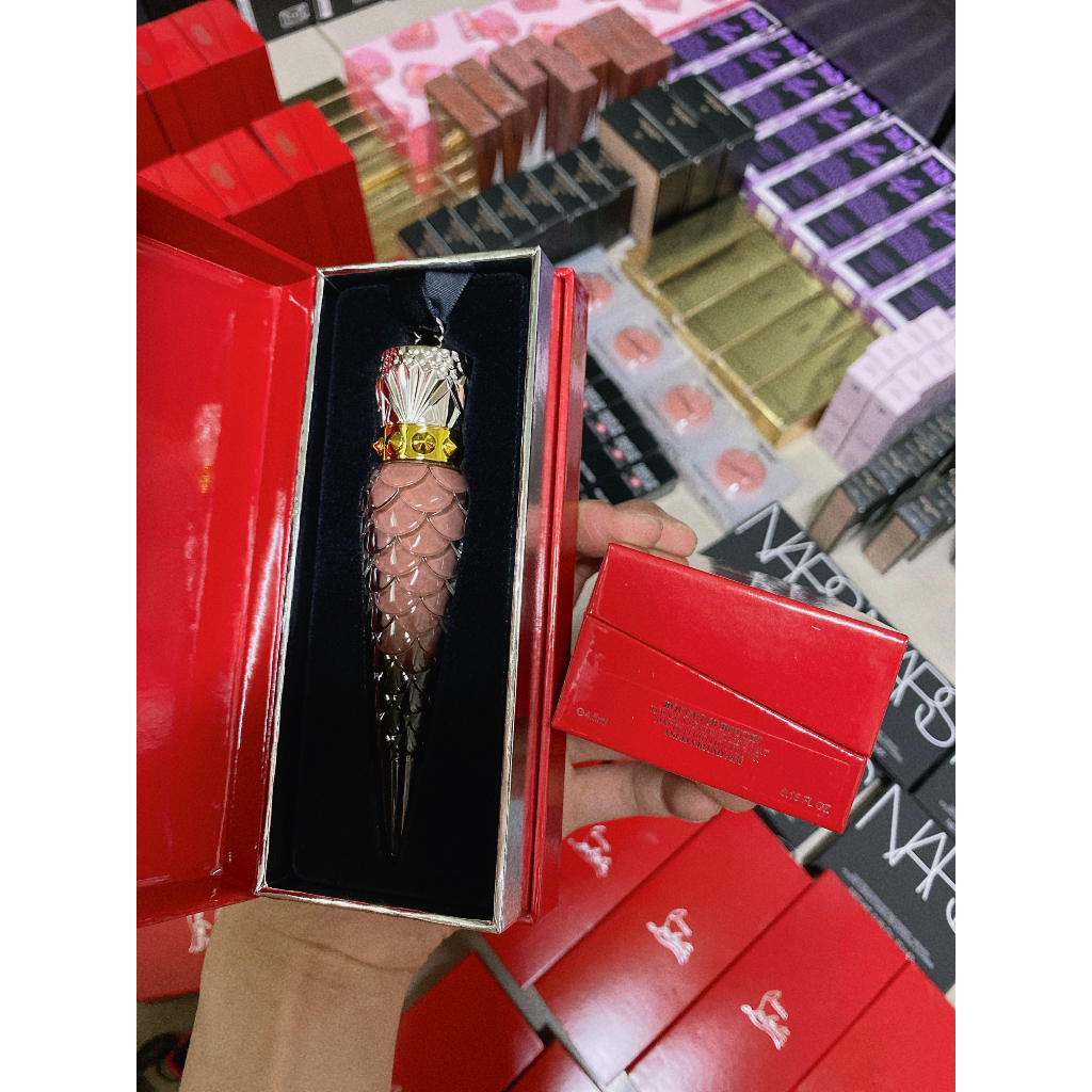 Son Kem ❣️FREESHIP❣️ Son Christian Louboutin Lips Fluid Matte Lip Color 332F Just Nude Bloom