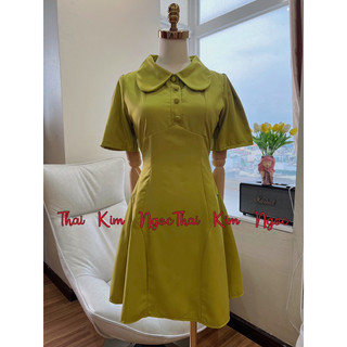 Đầm công sở dạo phố cổ sen nút bọc