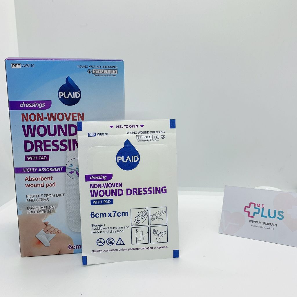 Băng gạc vô trùng Young Wound Dressing dán vết thương thấm hút tốt, không gây bết dính