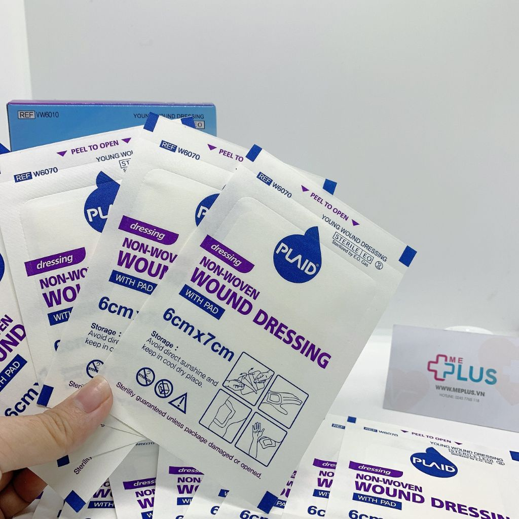 Băng gạc vô trùng Young Wound Dressing dán vết thương thấm hút tốt, không gây bết dính