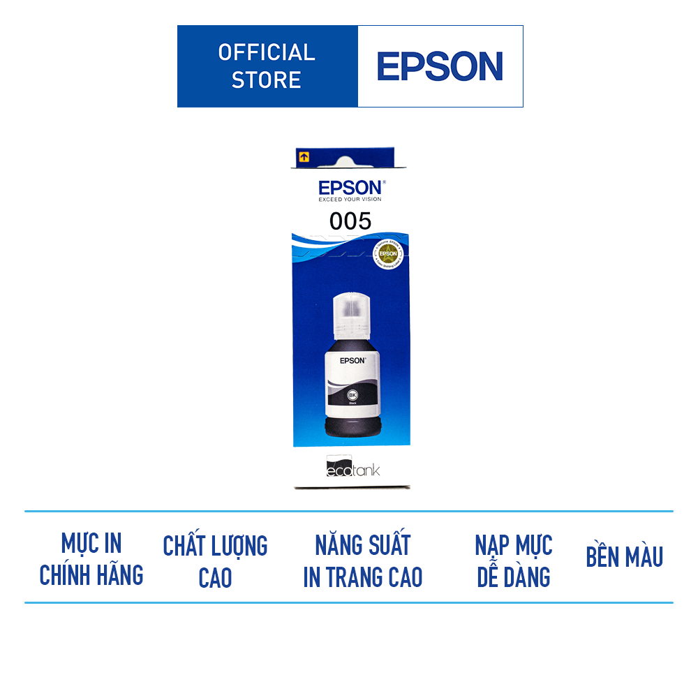 Mực In Chính Hãng Epson 005 Dùng Cho Máy M1100/M1120/M2140/M3170 Gốc Dầu Chống Lem Và Nhoè