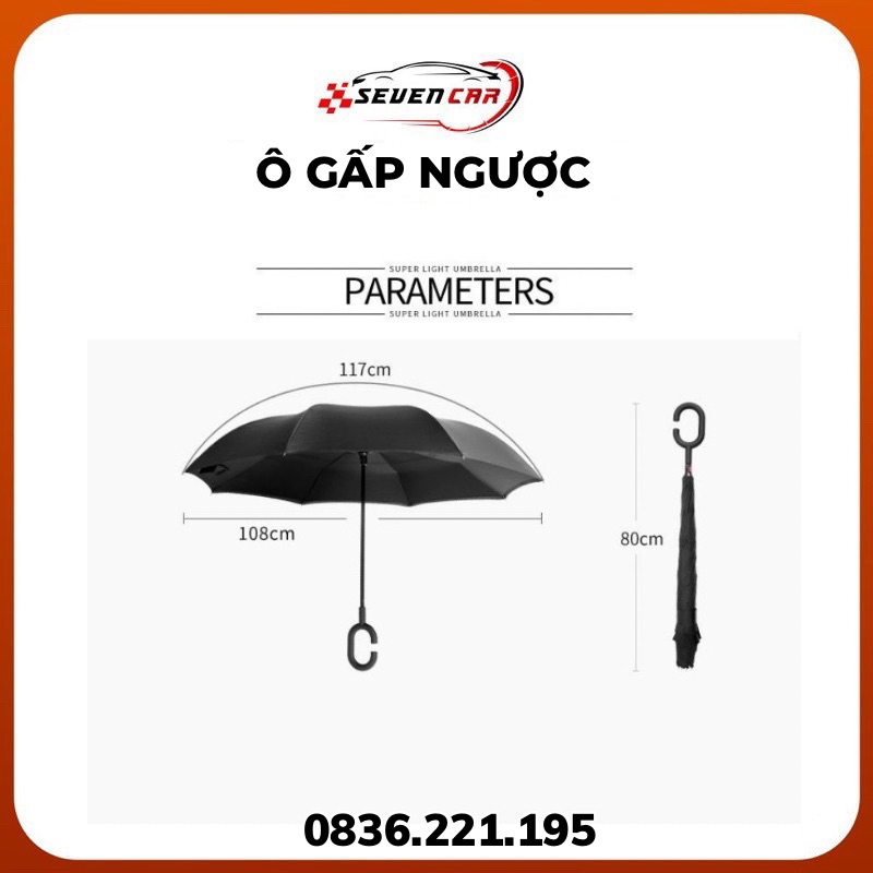 Ô che mưa che nắng, dù che mưa ô tô gấp mở cao cấp chống uv - Seven.car