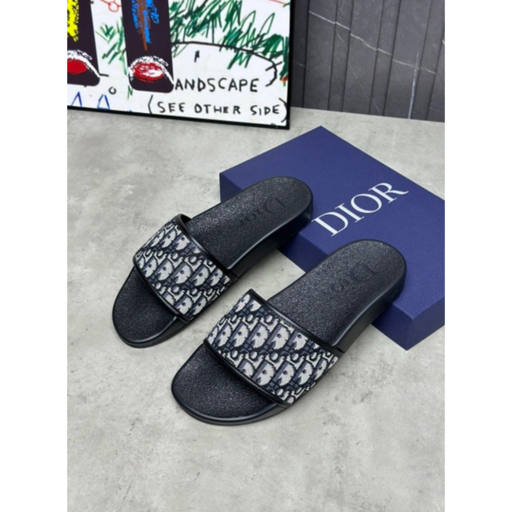 Dép dior nam nữ, quai da đế cao su đúc siêu nét - Dép nam nữ cao cấp SumiShop